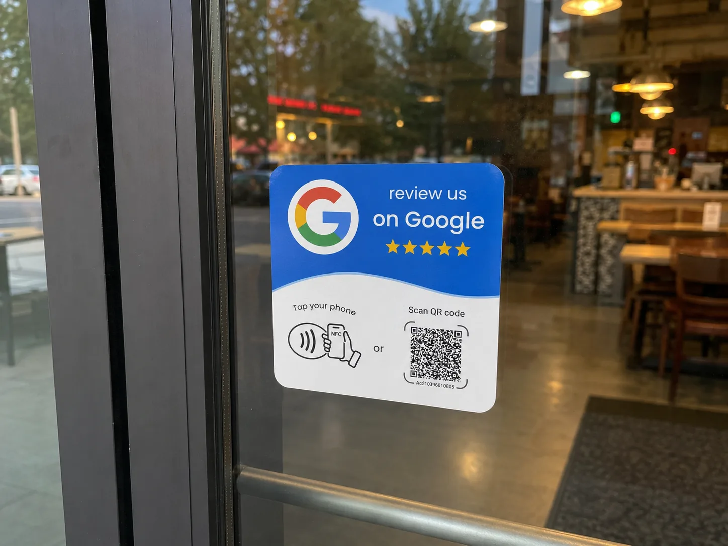 NFC review tag at door